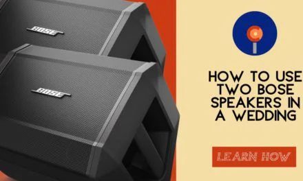 How to use two Bose S1 speakers in a wedding ceremony