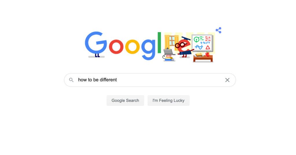 Googling "How to be different"