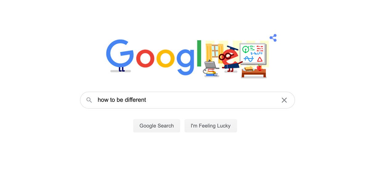 When you are not different even Google is against you