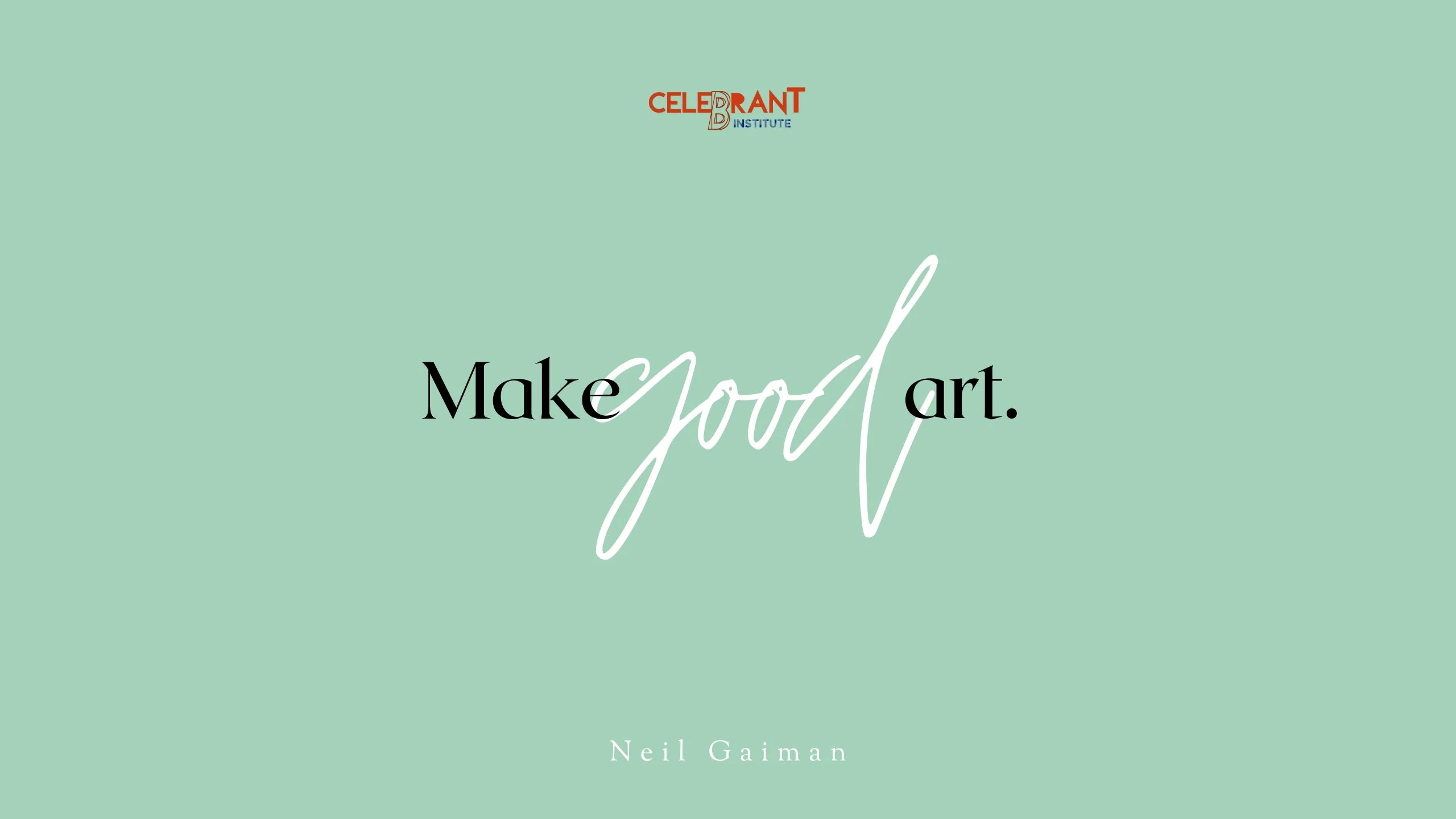 Approach a wedding ceremony as a work of art