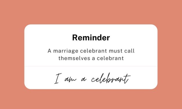 A celebrant must call themselves a marriage celebrant
