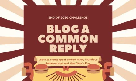 007 Social Media Challenge: Blog a common reply