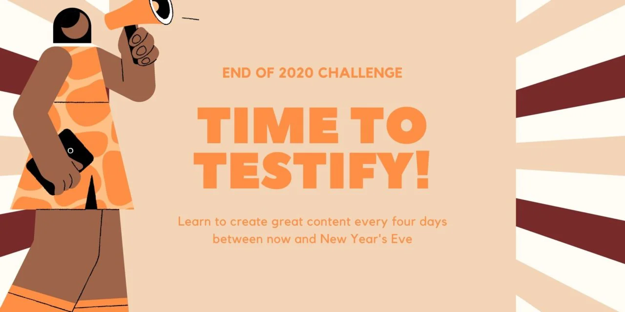 008 Social Media Challenge: Beat your own drum and testify