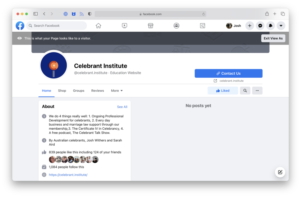 Celebrant Institute banned from Facebook