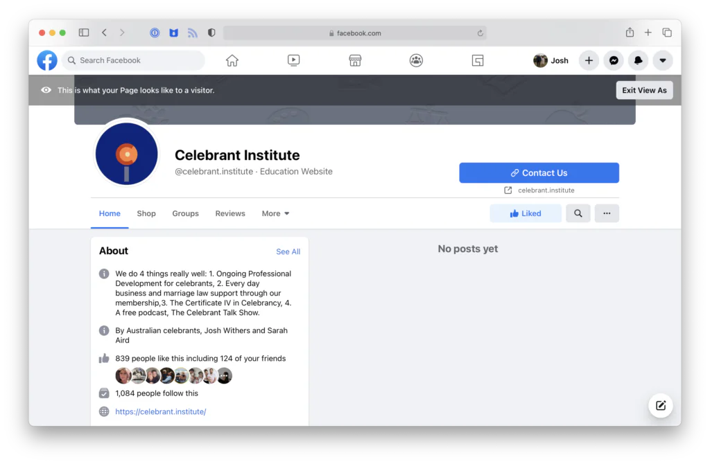 Celebrant Institute banned from Facebook