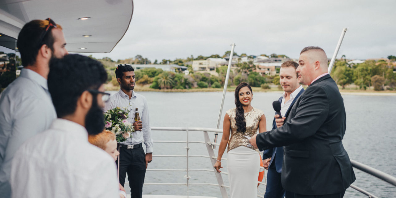 How to record the location of a marriage ceremony on the water or in the air