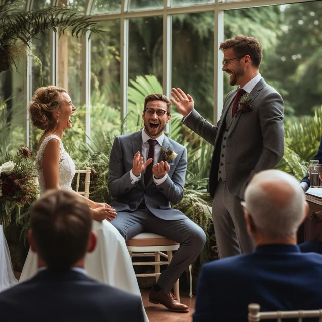 The right (and new) form to use when you have an interpreter at a wedding