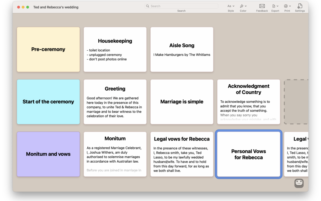 Card Buddy, your new ceremony writing app
