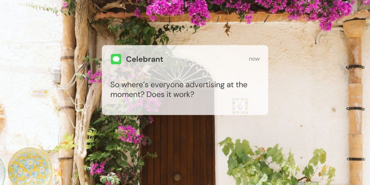 Where should I advertise as a celebrant?